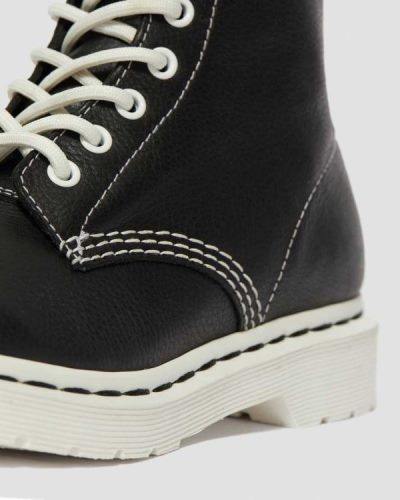 Botas Dr Martens 1460 Pascal Virginia Black & White Up Para Mujer DR8096U